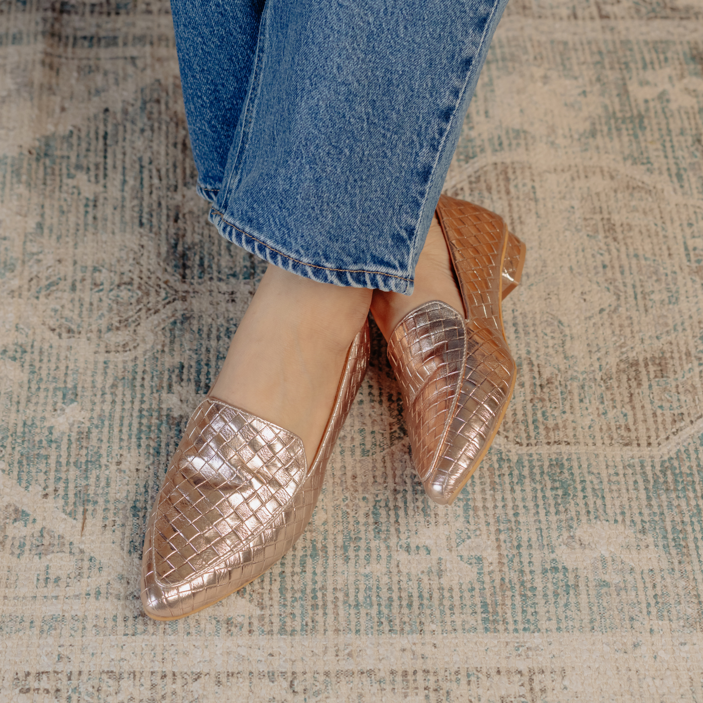 Rose Gold Loafers