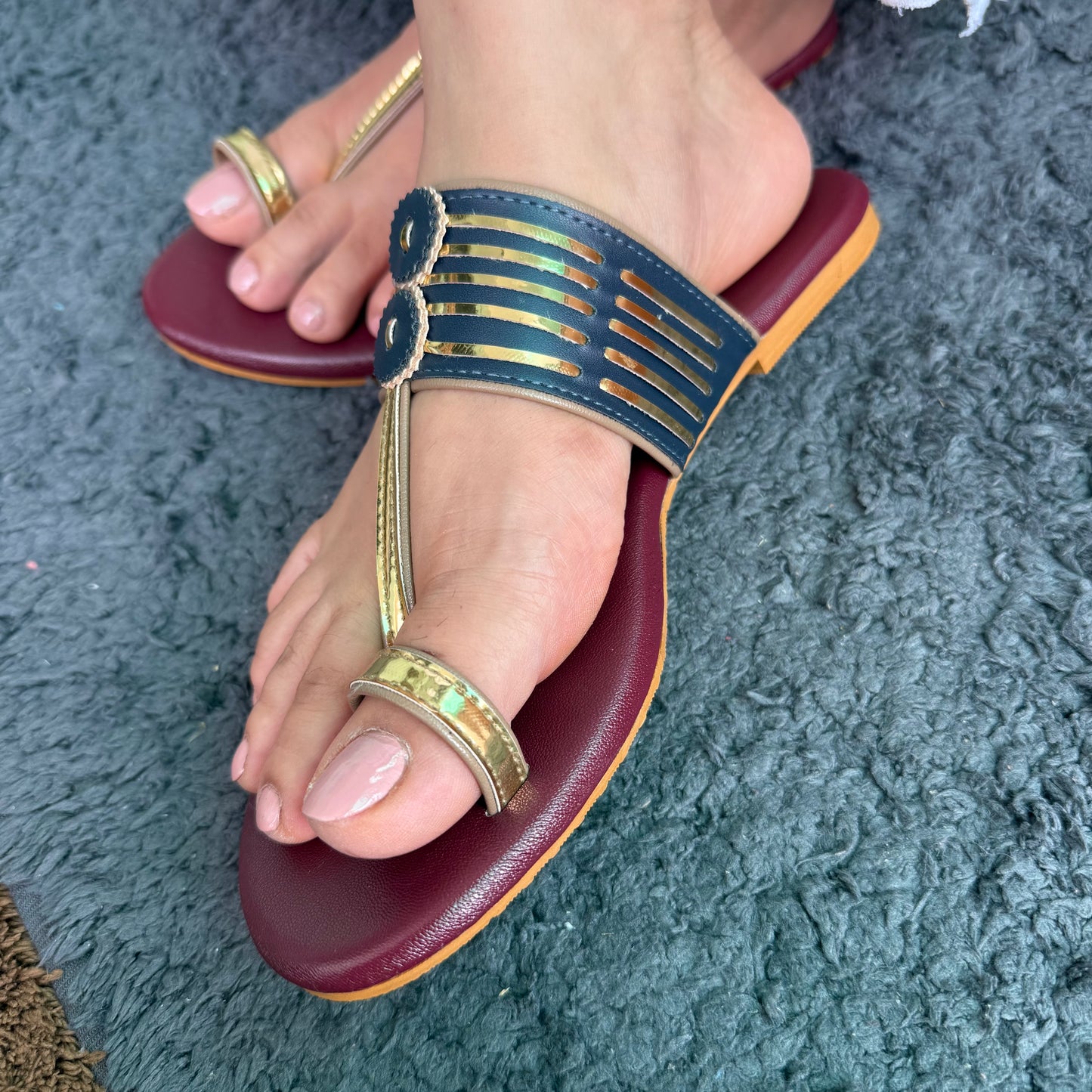 Blue & Cherry Noor Flat