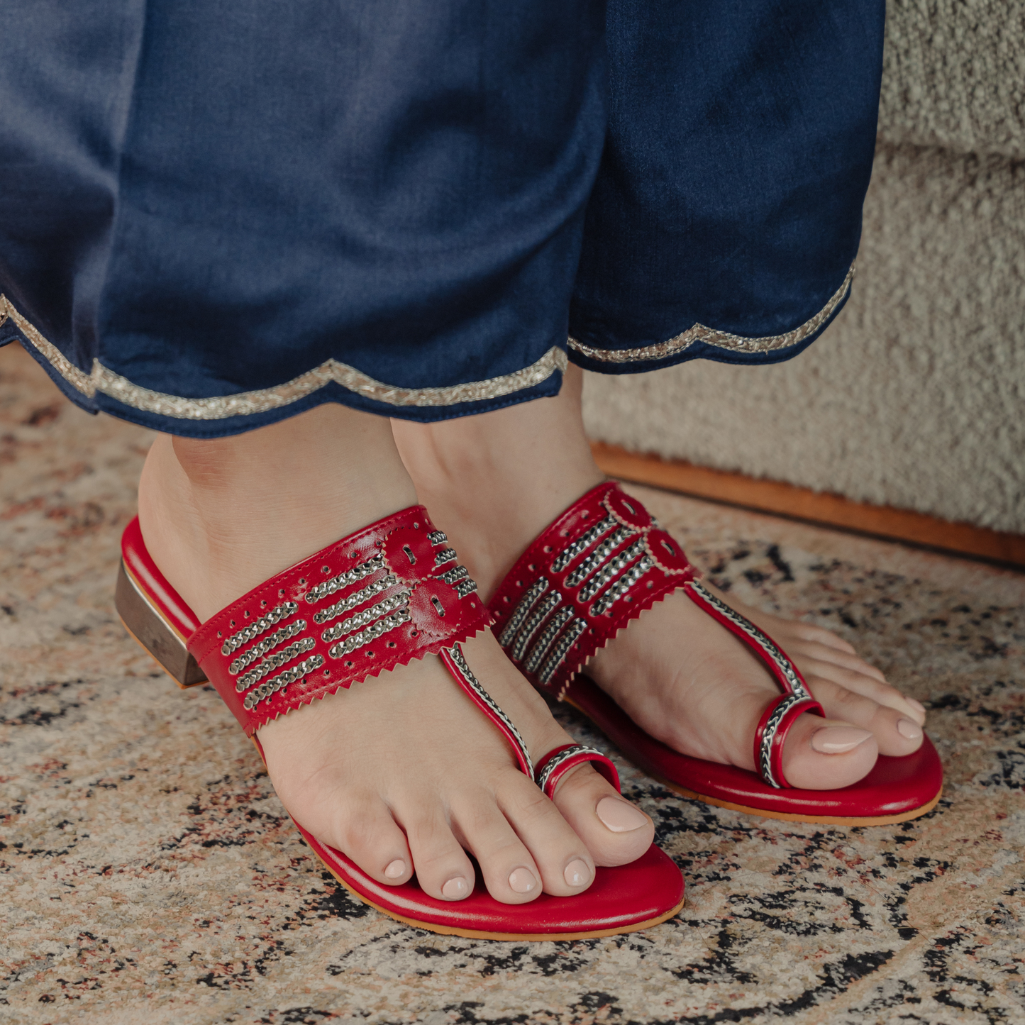 Bandhan Red Small Heels