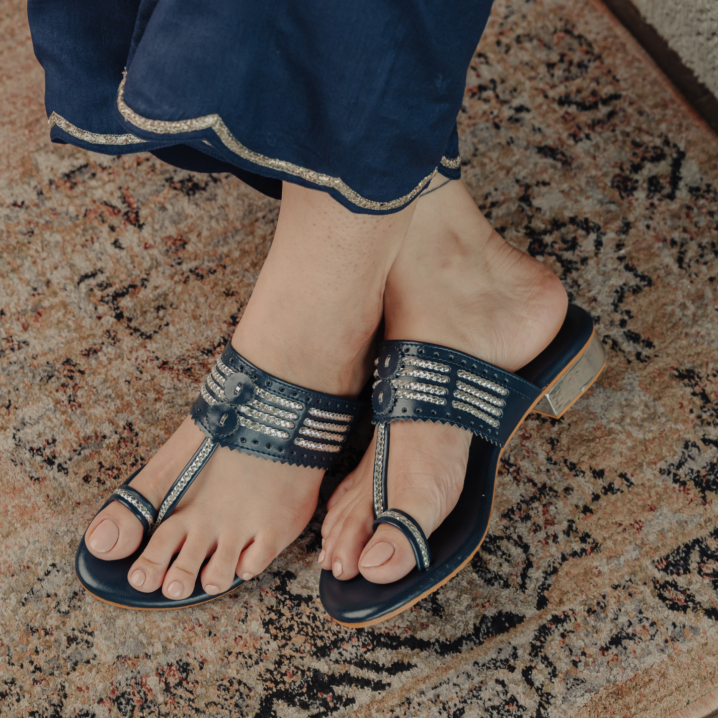 Bandhan Blue Small Heels
