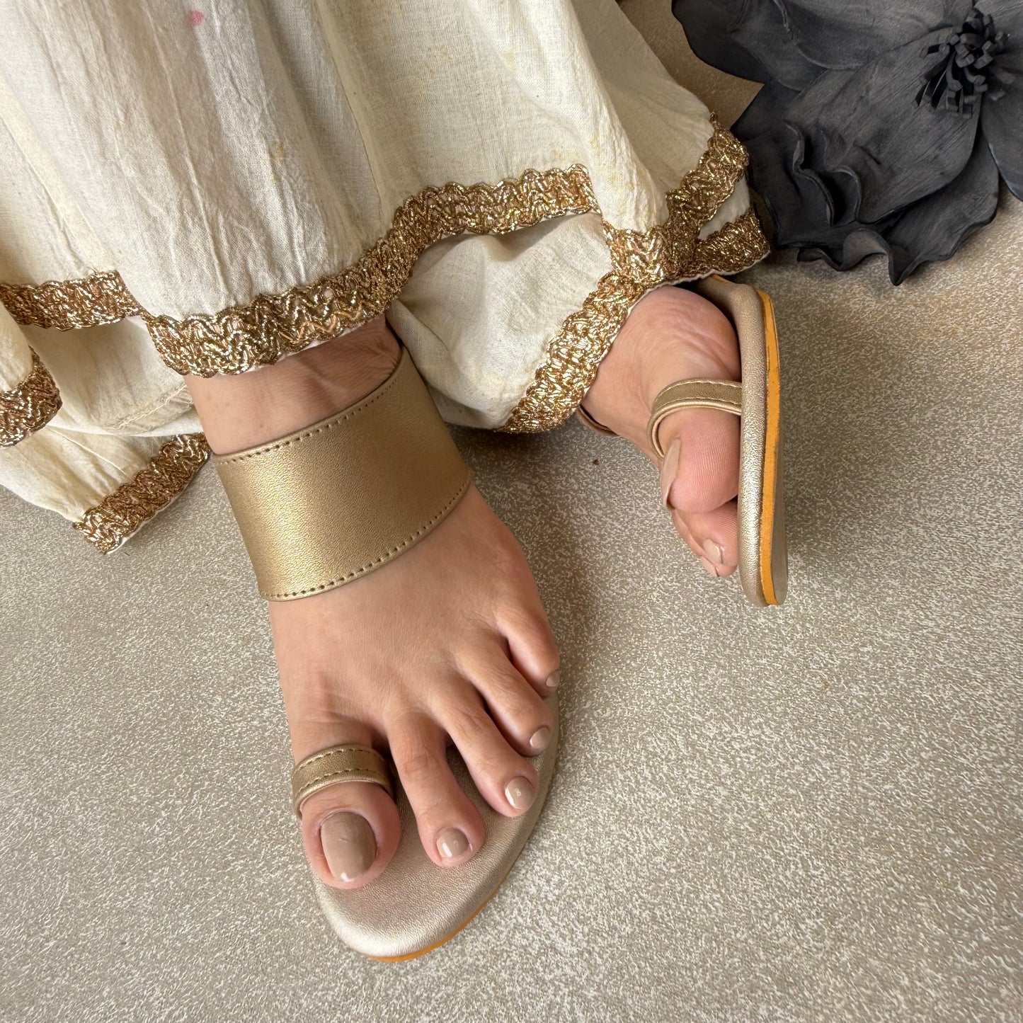 Light Gold Zaia box heels