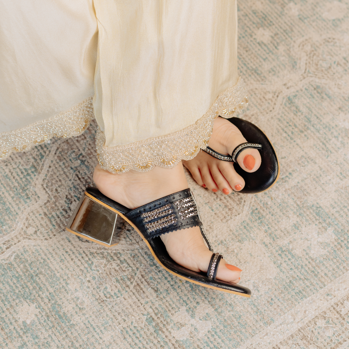 Bandhan Black Box Heels