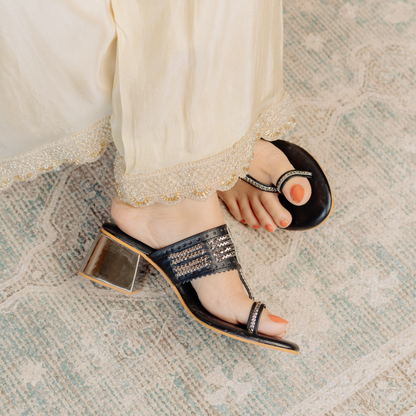 Bandhan Black Box Heels