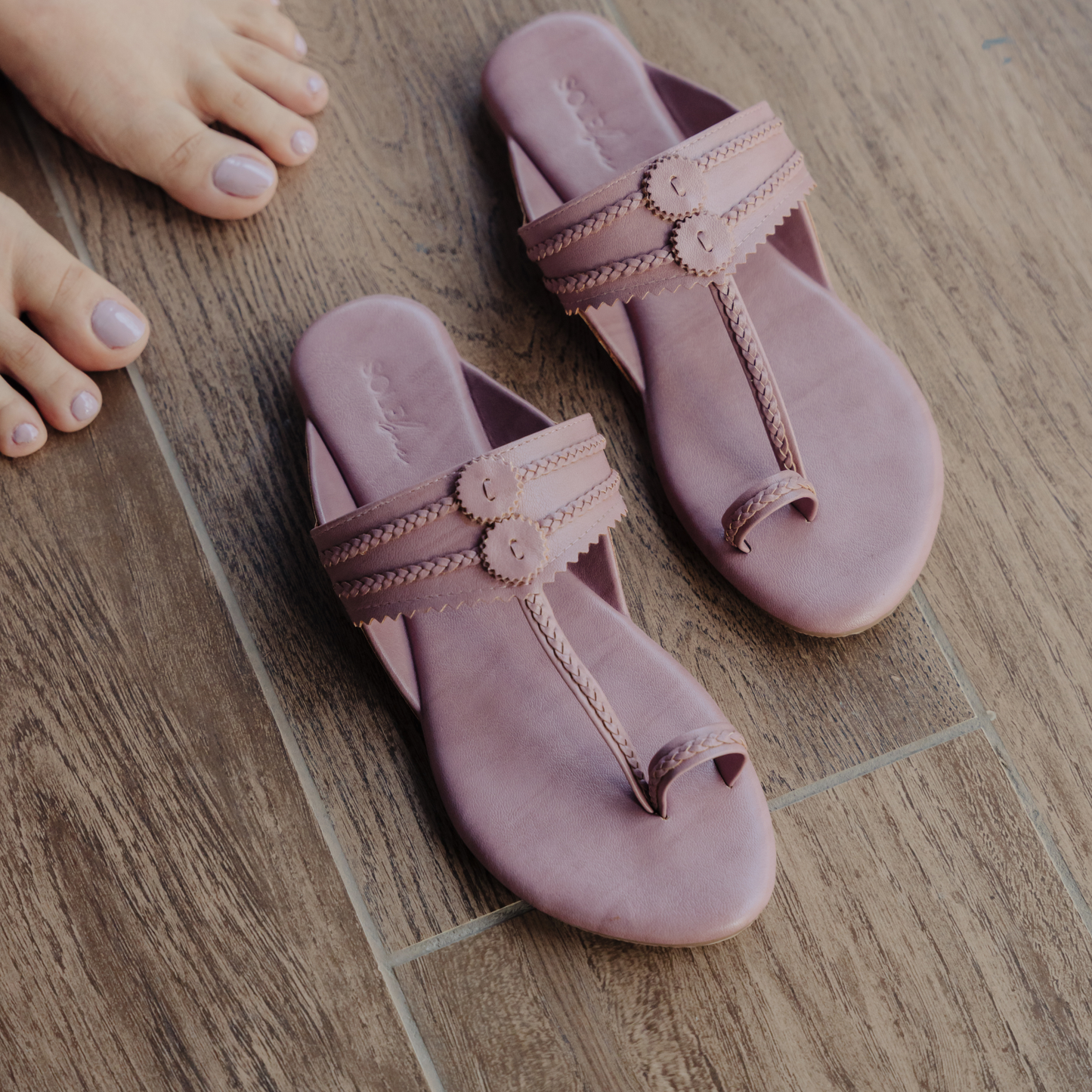 Blush Pink Satrangi Flats