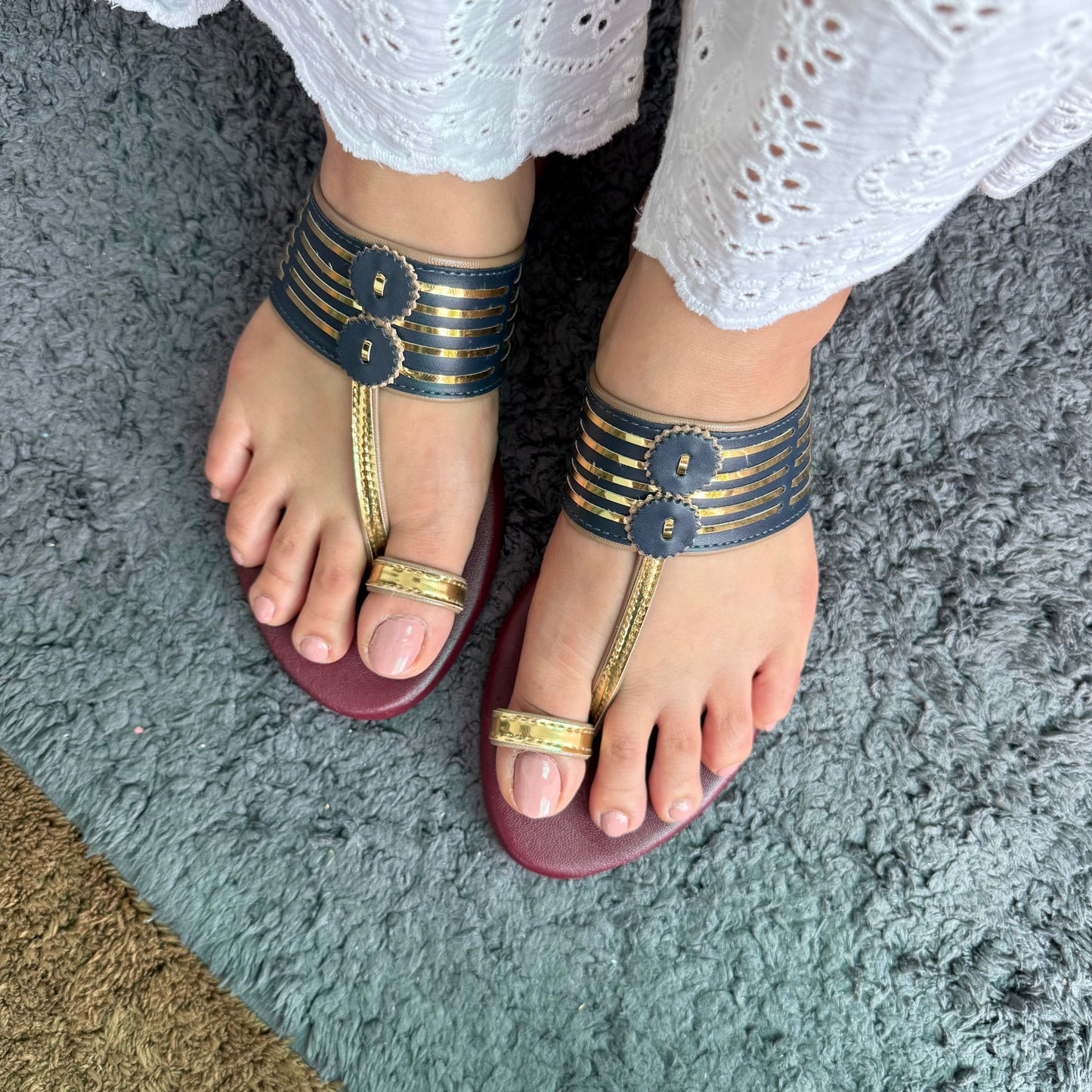 Blue & Cherry Noor Flat