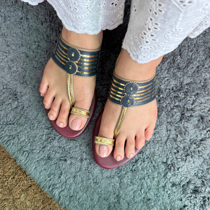 Blue & Cherry Noor Flat