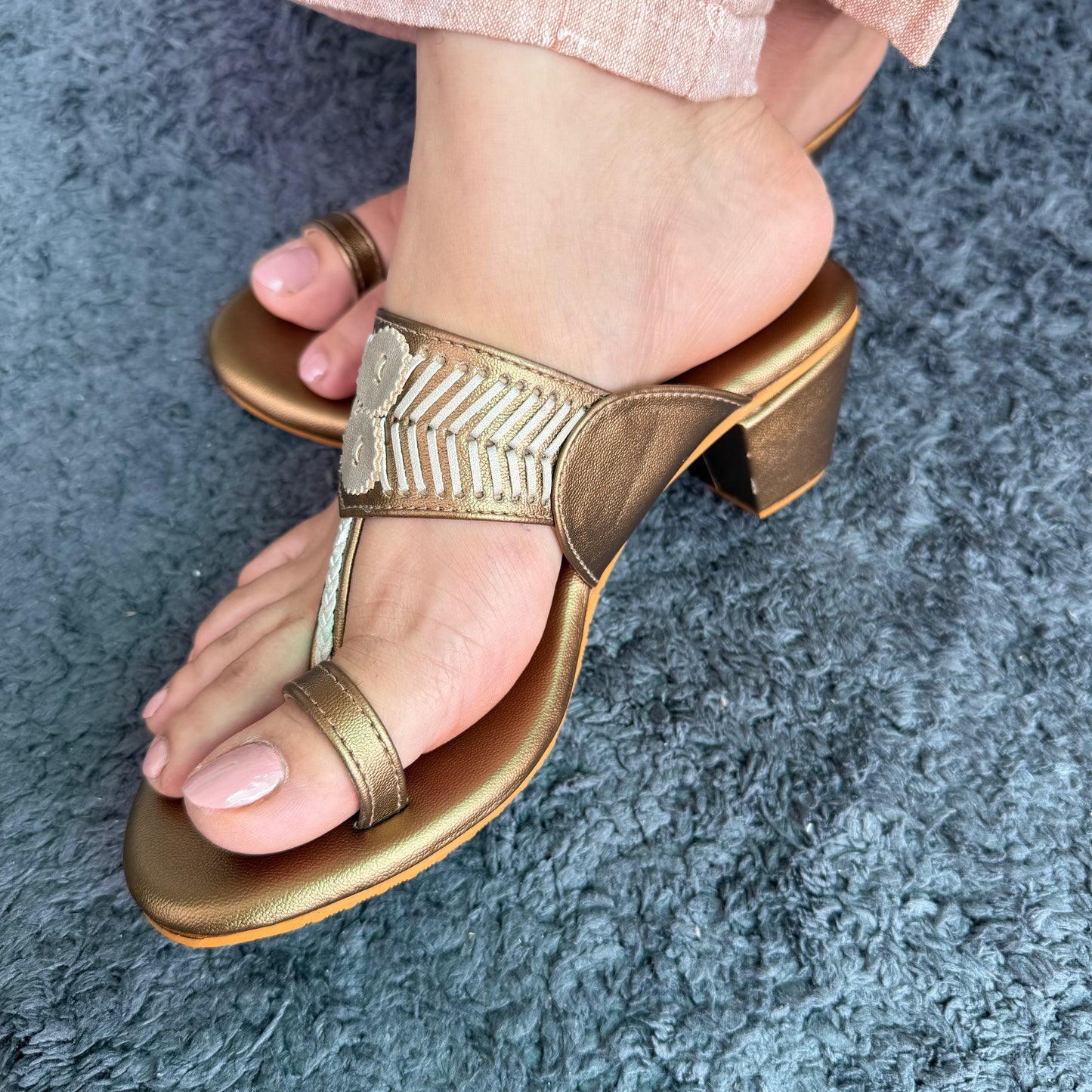 Copper Sewn Box Heel