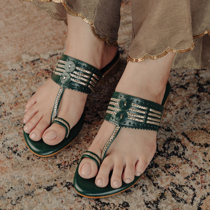 Bandhan Green Box Heels