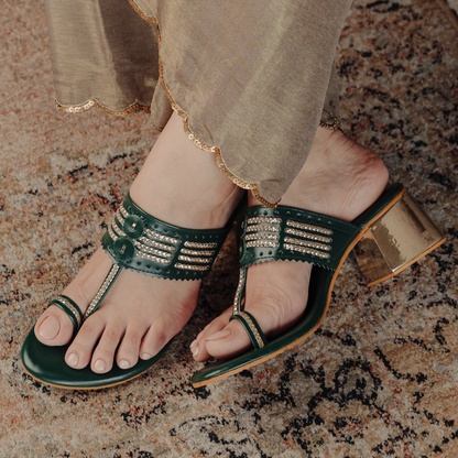 Bandhan Green Box Heels