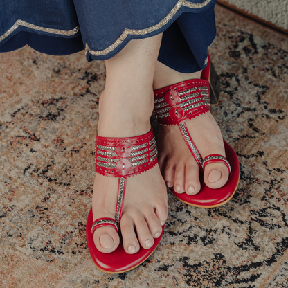 Bandhan Red Box Heels