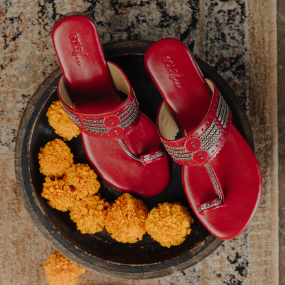 Bandhan Red Small Heels