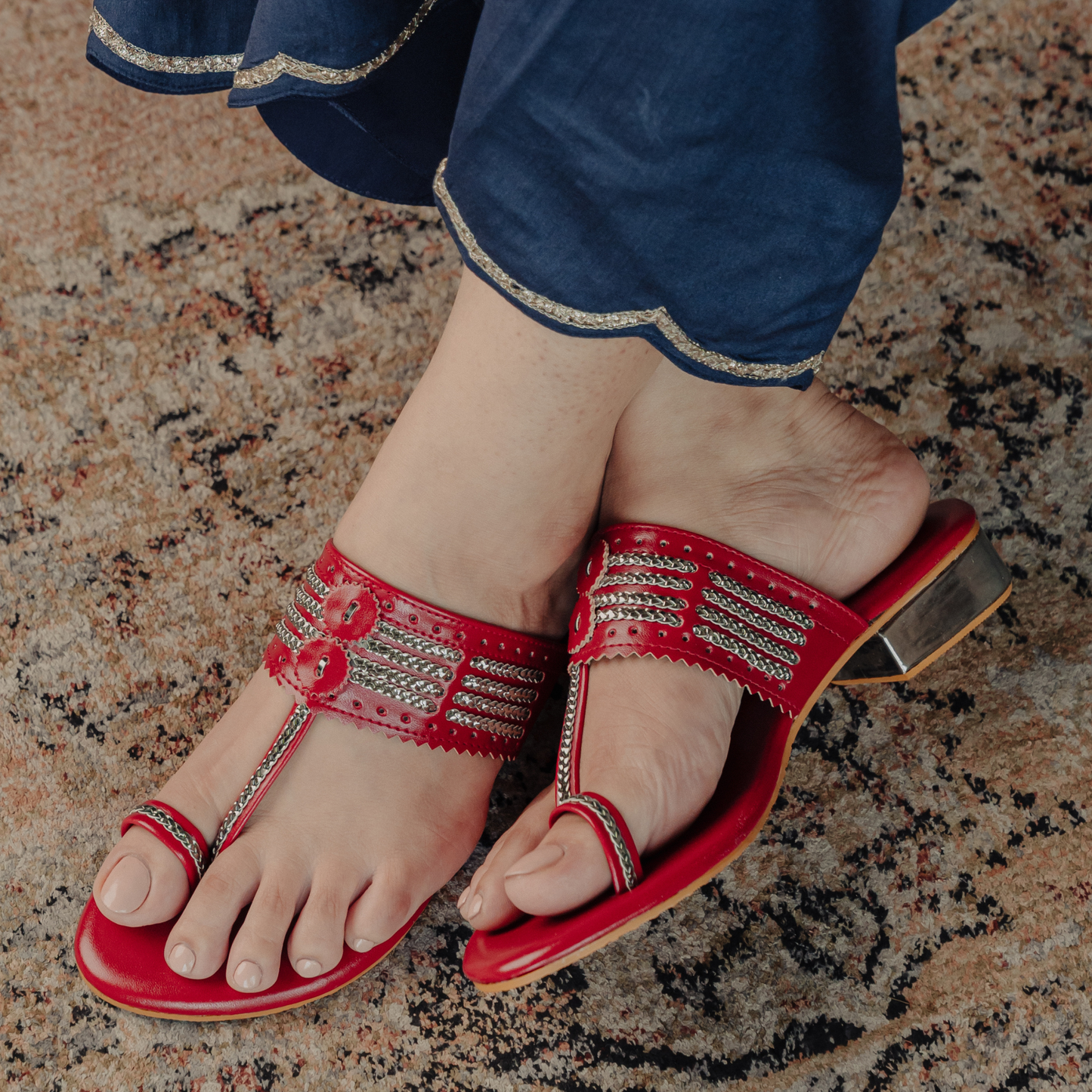 Bandhan Red Small Heels