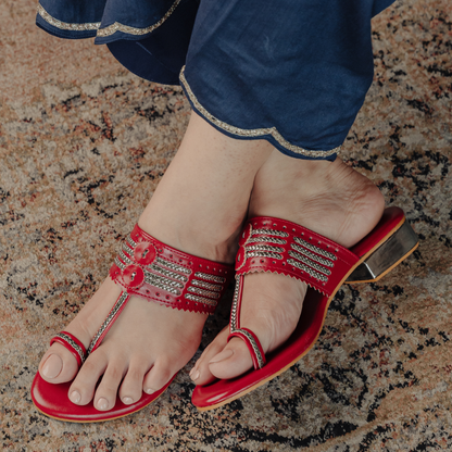 Bandhan Red Small Heels