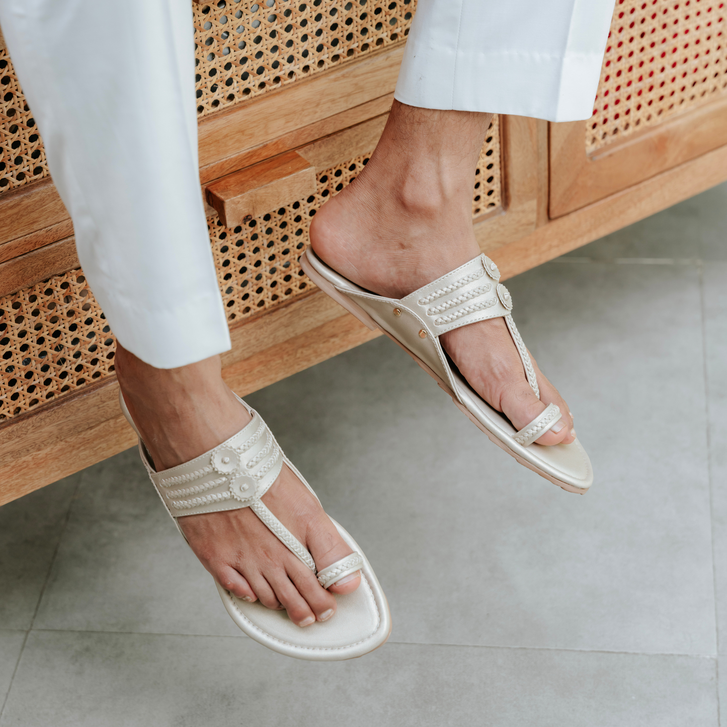 Lite Gold Veerang Flats