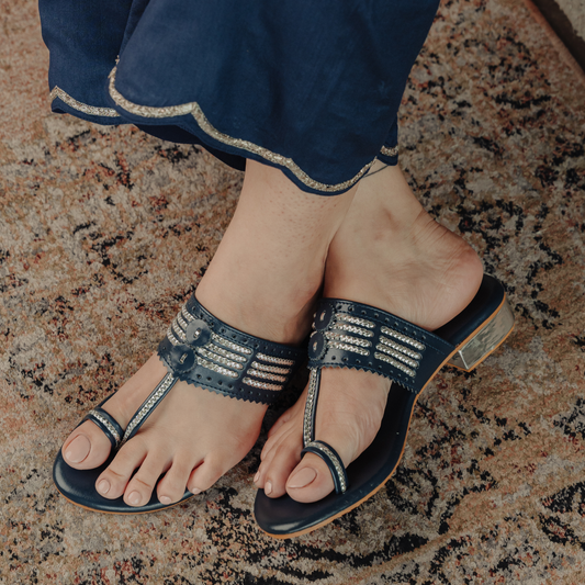 Bandhan Blue Small Heels