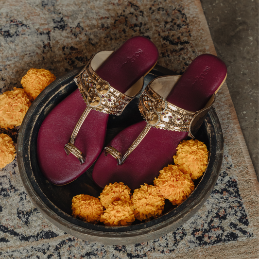 Bandhan Maroon Copper Flats