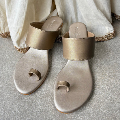 Light Gold Zaia box  heels