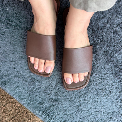 Brown Comfy Slides