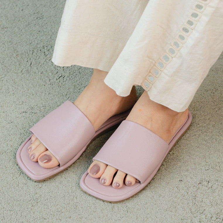 Lilac Comfy Slides
